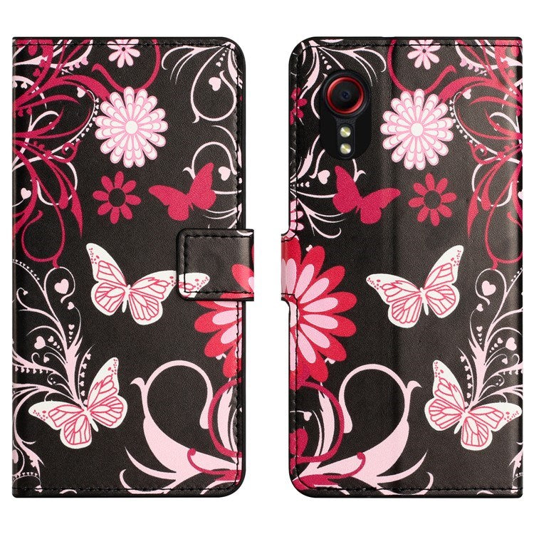EIDERWOOD Samsung Galaxy Xcover 7 Flip Cover - Kortholder & Ståfunktion - Sommerfugle