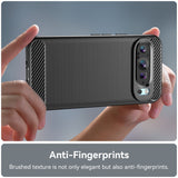 EIDERWOOD Google Pixel 9 / 9 Pro Bakdeksel i børstet karbon - svart