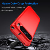 EIDERWOOD Google Pixel 9 Pro XL Børstet Carbon Bakdeksel - Rød