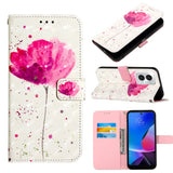 EIDERWOOD Motorola Moto G Play (2024) Leather Flip Cover m. Stropp og lommebok - Blomst