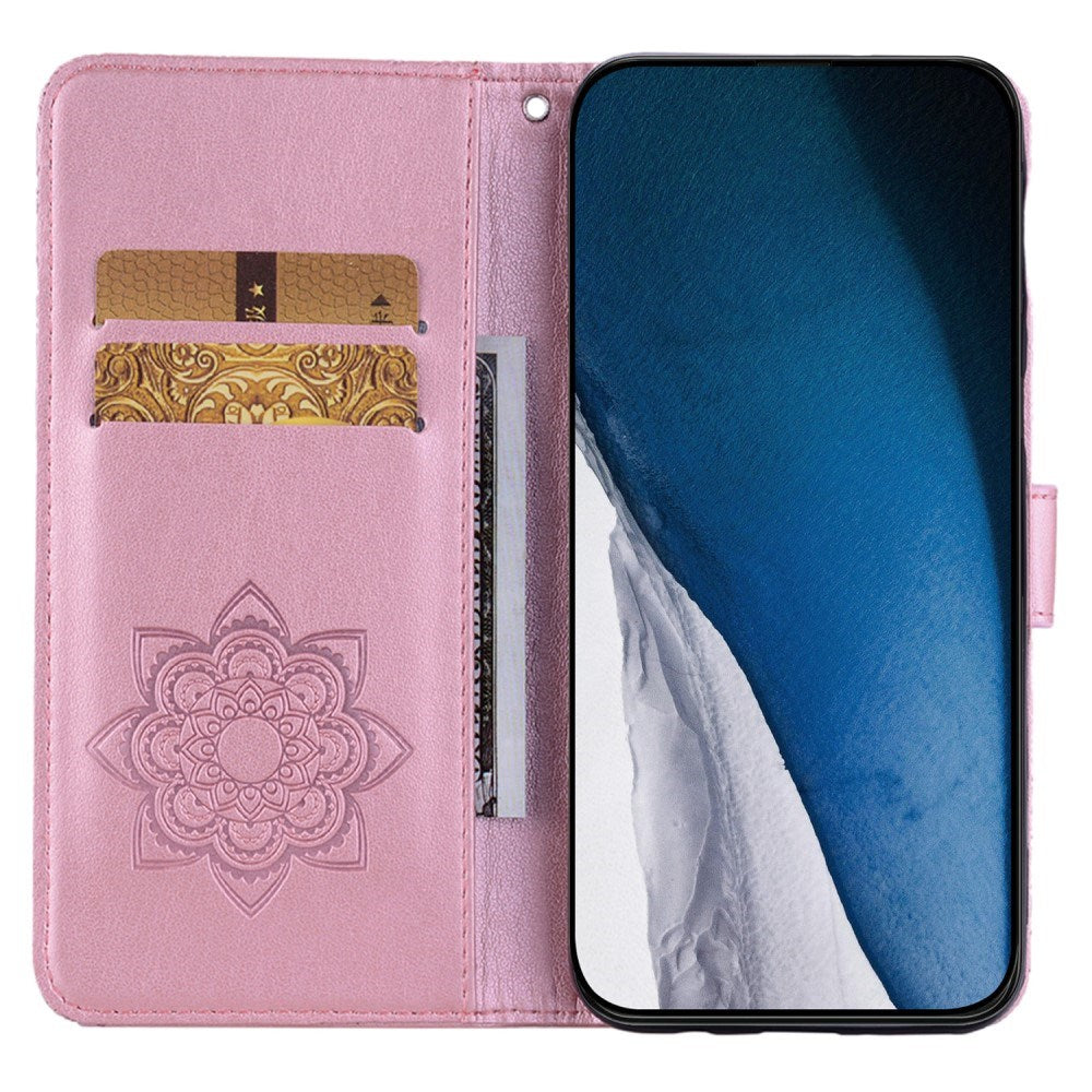EIDERWOOD Xiaomi Redmi Note 13 Pro 5G / Poco X6 Leather Flip Cover m. Lommebok - Owl &amp; Rhinestone - Rose Gold