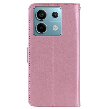 EIDERWOOD Xiaomi Redmi Note 13 Pro 5G / Poco X6 Leather Flip Cover m. Lommebok - Owl &amp; Rhinestone - Rose Gold