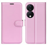 Honor X7b / 90 Smart - EIDERWOOD Faux Leather Flip Cover m. Kortholder og stativfunksjon - Rosa