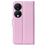 Honor X7b / 90 Smart - EIDERWOOD Faux Leather Flip Cover m. Kortholder og stativfunksjon - Rosa