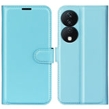 Honor X7b / 90 Smart - EIDERWOOD Faux Leather Flip Cover m. Kortholder og stativfunksjon - blå