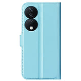Honor X7b / 90 Smart - EIDERWOOD Faux Leather Flip Cover m. Kortholder og stativfunksjon - blå