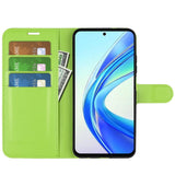 Honor X7b / 90 Smart - EIDERWOOD Faux Leather Flip Cover m. Kortholder og stativfunksjon - Grønn