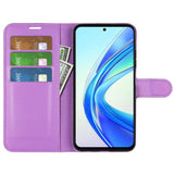 Honor X7b / 90 Smart - EIDERWOOD Faux Leather Flip Cover m. Kortholder og stativfunksjon - Lilla