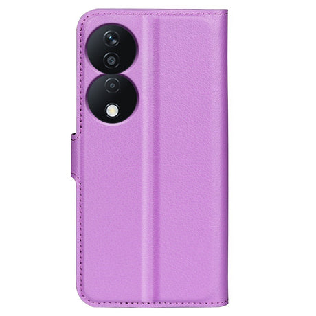 Honor X7b / 90 Smart - EIDERWOOD Faux Leather Flip Cover m. Kortholder og stativfunksjon - Lilla