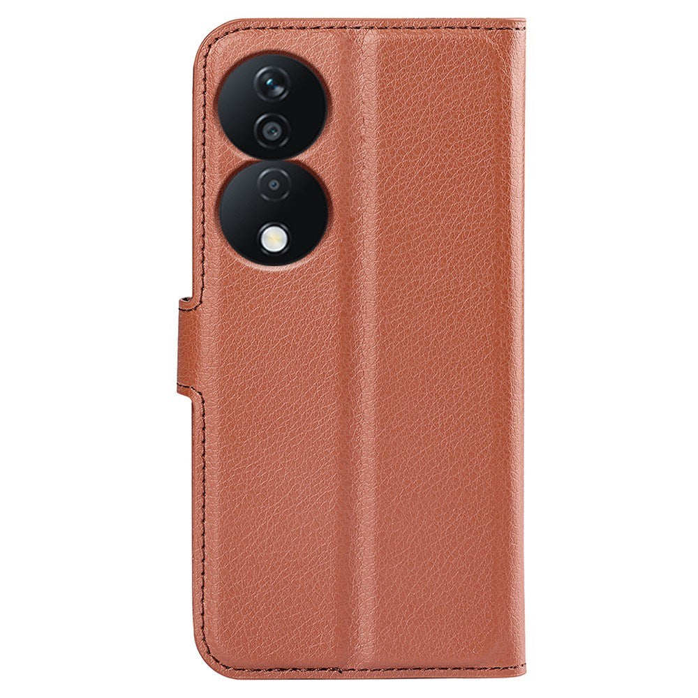 Honor X7b / 90 Smart - EIDERWOOD Faux Leather Flip Cover m. Kortholder og stativfunksjon - brun