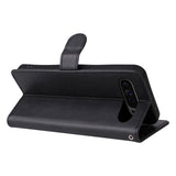 EIDERWOOD Google Pixel 9 Pro XL Flip-deksel i skinn m. Lommebok og stropp - Svart