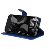 EIDERWOOD Google Pixel 9 Pro XL Flip-deksel i skinn m. Lommebok og stropp - blå