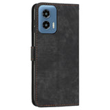 EIDERWOOD Motorola Moto G Play 5G (2024) Leather Flip Cover m. Lommebok og stropp - Svart