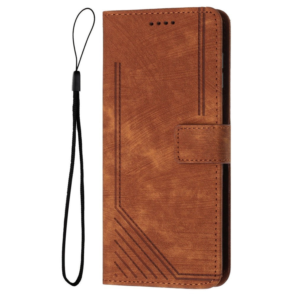 EIDERWOOD Motorola Moto G Play 5G (2024) Leather Flip Cover m. Lommebok og stropp - Svart