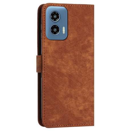 EIDERWOOD Motorola Moto G Play 5G (2024) Leather Flip Cover m. Lommebok og stropp - Svart