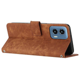 EIDERWOOD Motorola Moto G Play 5G (2024) Leather Flip Cover m. Lommebok og stropp - Svart