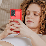 EIDERWOOD Motorola Moto G Stylus 5G (2024) Bakdeksel i børstet karbon - rød