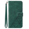 EIDERWOOD Motorola Moto G Play 5G (2024) Flip-deksel i mykt skinn m. Lommebok - Geometri Mønster - Mørkegrønn