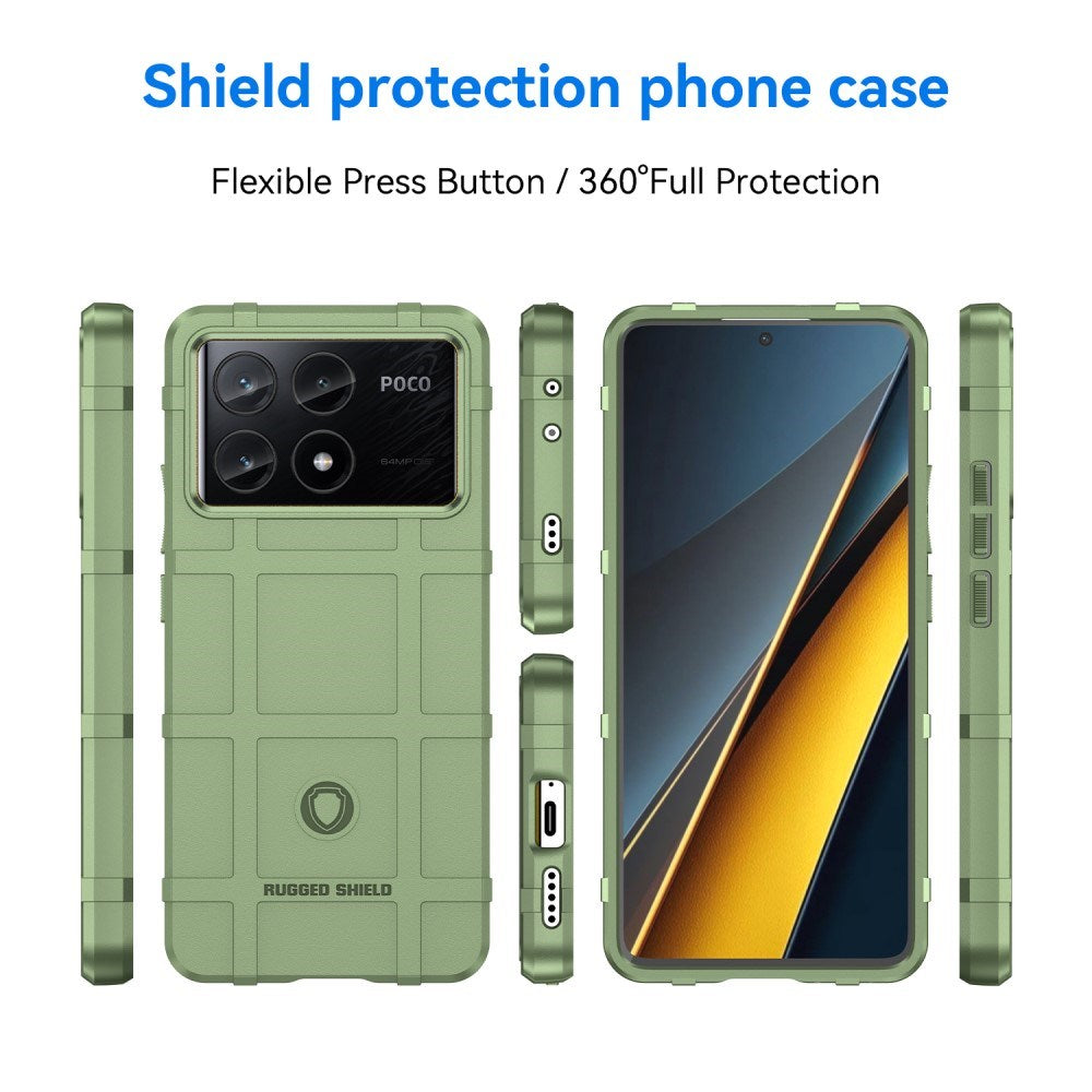 EIDERWOOD Xiaomi Poco X6 Pro Rugged Shield Series Craftsman Bakdeksel - Grønn
