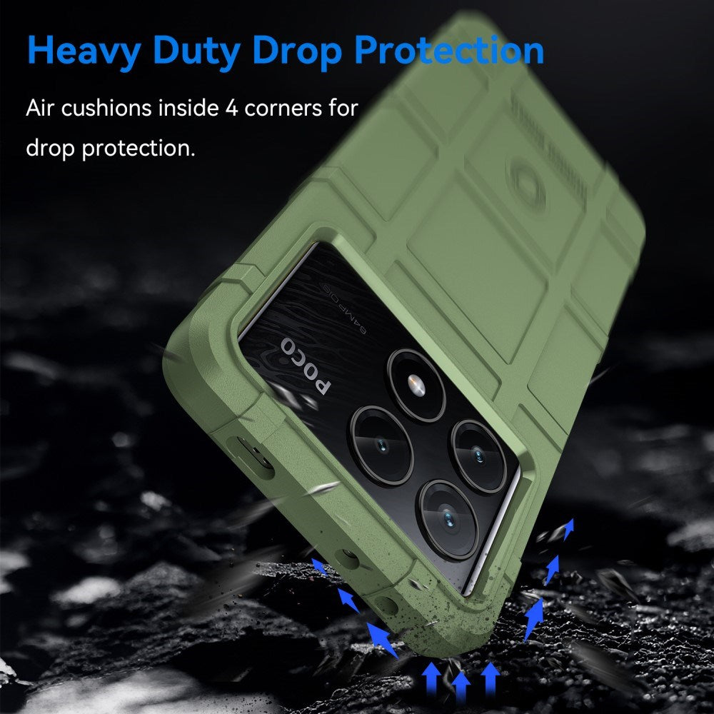 EIDERWOOD Xiaomi Poco X6 Pro Rugged Shield Series Craftsman Bakdeksel - Grønn