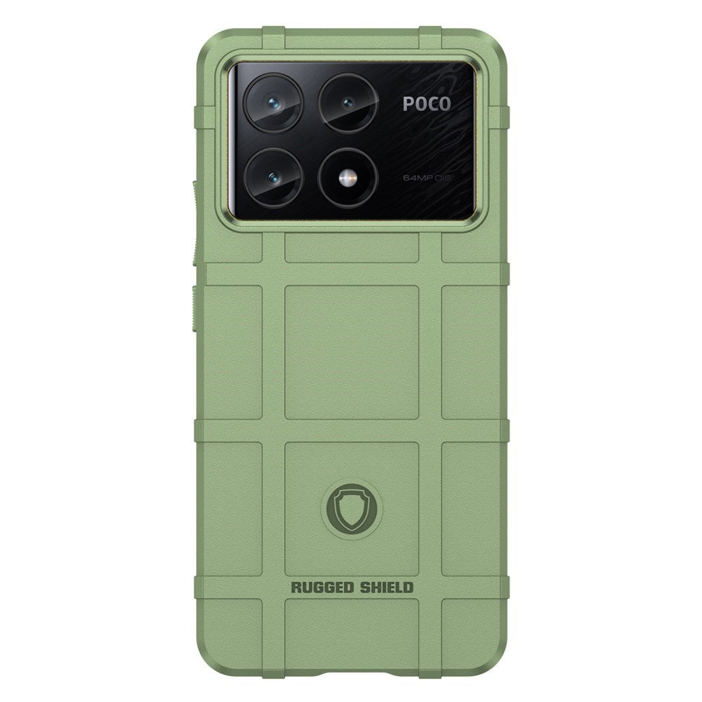 EIDERWOOD Xiaomi Poco X6 Pro Rugged Shield Series Craftsman Bakdeksel - Grønn