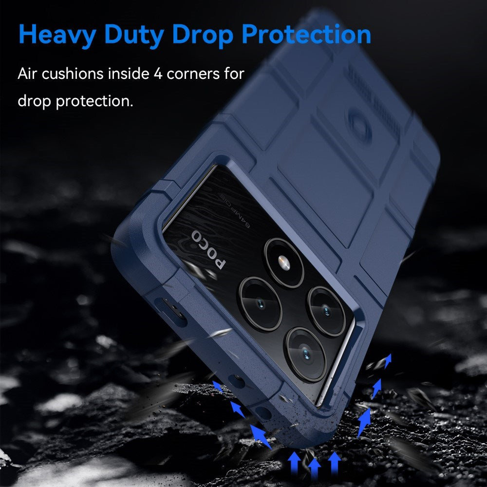 EIDERWOOD Xiaomi Poco X6 Pro Rugged Shield Series Craftsman Bakdeksel - Blå