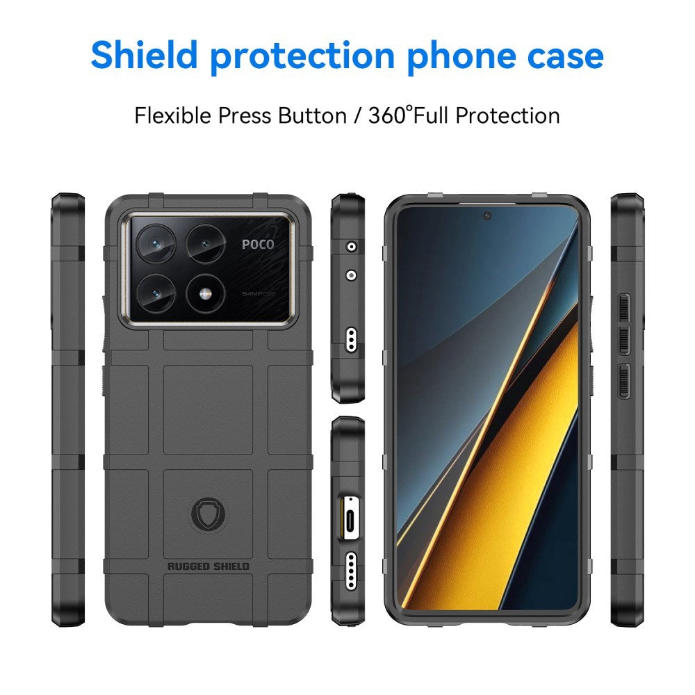 EIDERWOOD Xiaomi Poco X6 Pro Rugged Shield Series Craftsman Bakdeksel - Svart
