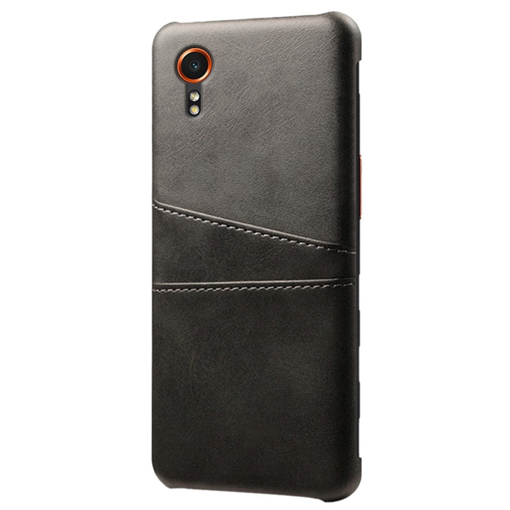Samsung Galaxy Xcover 7 - EIDERWOOD Faux Leather Deksel m. Innebygd kortholder - Sort