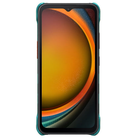 Samsung Galaxy Xcover 7 - EIDERWOOD imitert skinndeksel m. Innebygd kortholder - blå