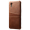 Samsung Galaxy Xcover 7 - EIDERWOOD imitert skinndeksel m. Innebygd kortholder - brun