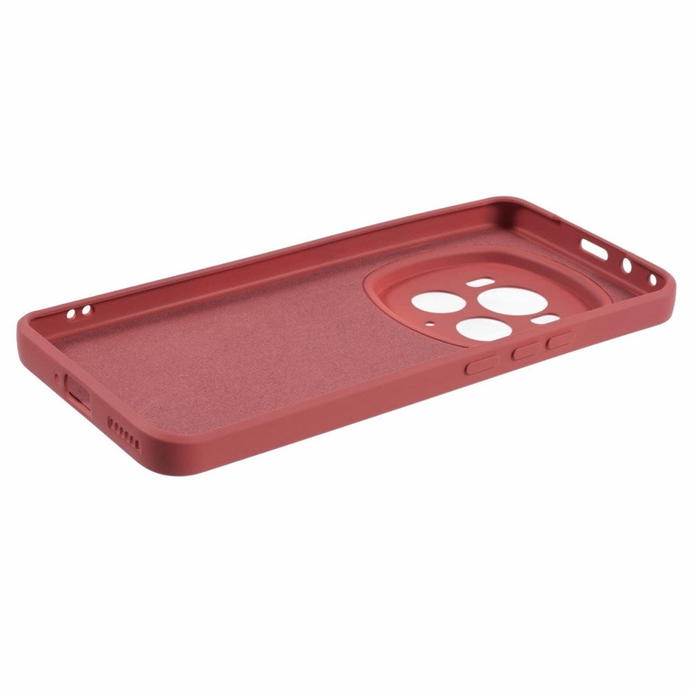 EIDERWOOD Honor Magic6 Pro 5G plastdeksel – Beskyttende deksel med fiberfôr og nøyaktig kamerautskjæring – mørkerød