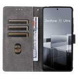EIDERWOOD Asus Zenfone 11 Ultra Leather Flip Cover m. Lommebok og stropp - Grønn