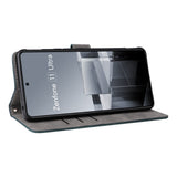EIDERWOOD Asus Zenfone 11 Ultra Leather Flip Cover m. Lommebok og stropp - Grønn