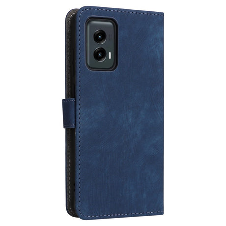 EIDERWOOD Motorola Moto G Stylus 5G (2024) Leather Flip Cover m. Lommebok og stropp - blå