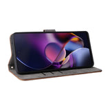 EIDERWOOD Motorola Moto G Stylus 5G (2024) Leather Flip Cover m. Lommebok og stropp - brun