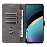 EIDERWOOD Motorola Moto G 5G (2024) Leather Flip Cover m. Lommebok og stropp - Svart