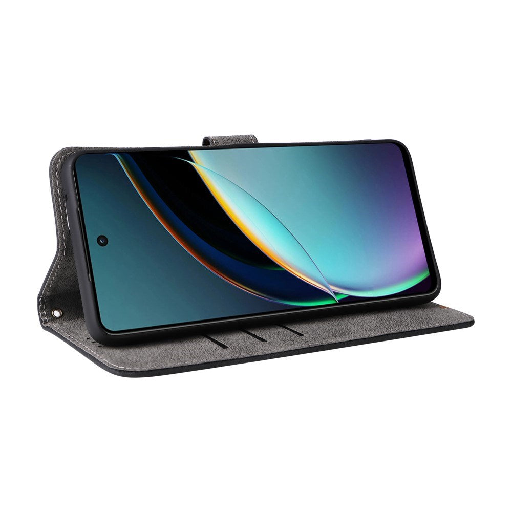 EIDERWOOD Motorola Moto G 5G (2024) Leather Flip Cover m. Lommebok og stropp - Svart