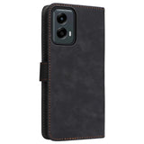 EIDERWOOD Motorola Moto G 5G (2024) Leather Flip Cover m. Lommebok og stropp - Svart
