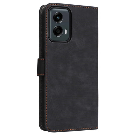 EIDERWOOD Motorola Moto G 5G (2024) Leather Flip Cover m. Lommebok og stropp - Svart