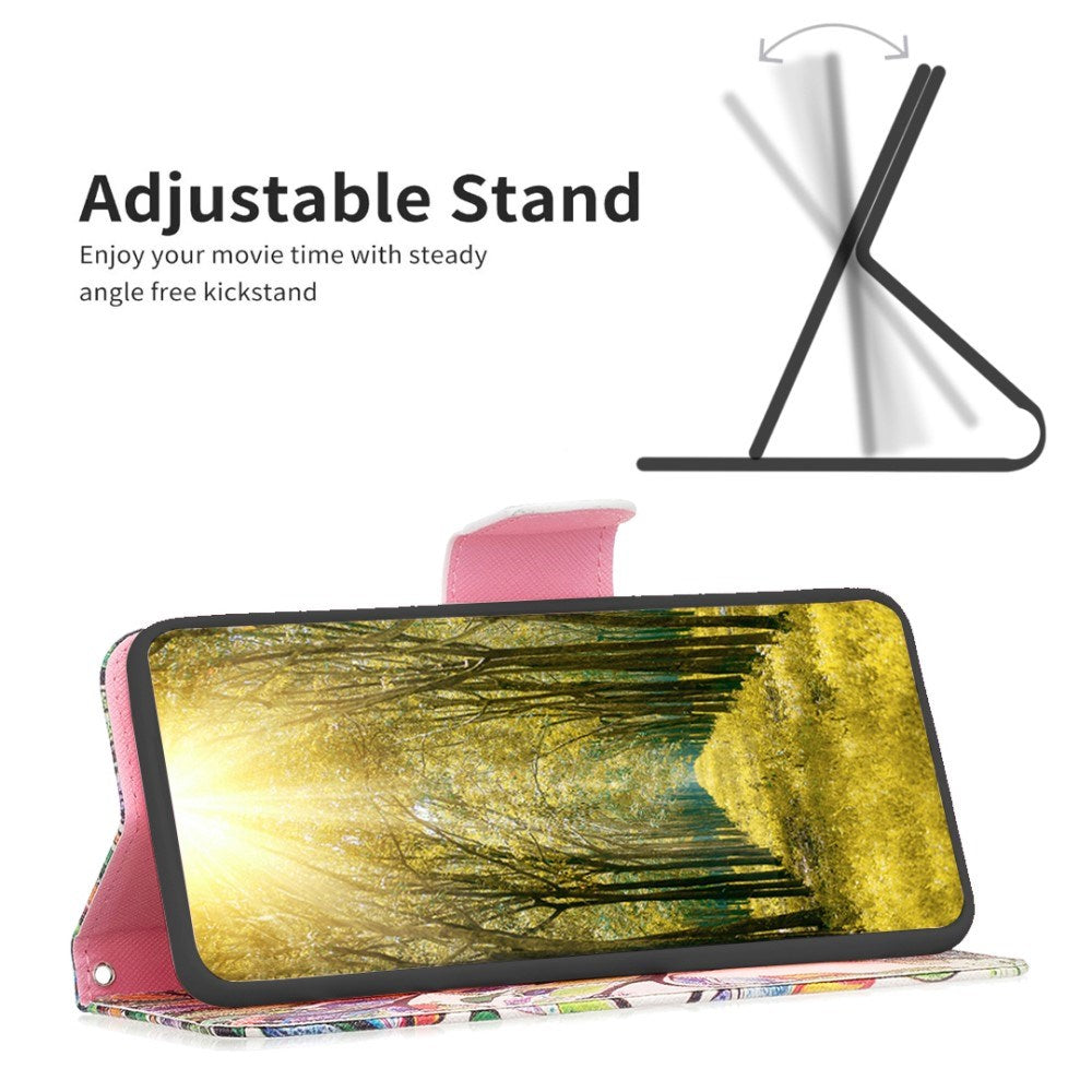 EIDERWOOD Sony Xperia 1 VI Leather Flip Cover m. Lommebok- og stativfunksjon - fargerikt tre