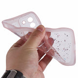 Samsung Galaxy S22+ (Plus) - EIDERWOOD Fleksibelt bølgede bakdeksel i plast m. Glitter - Gjennomsiktig / Rosa