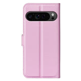 EIDERWOOD Google Pixel 9 Pro XL Litchi Leather Flip Cover m. Lommebok - Rosa