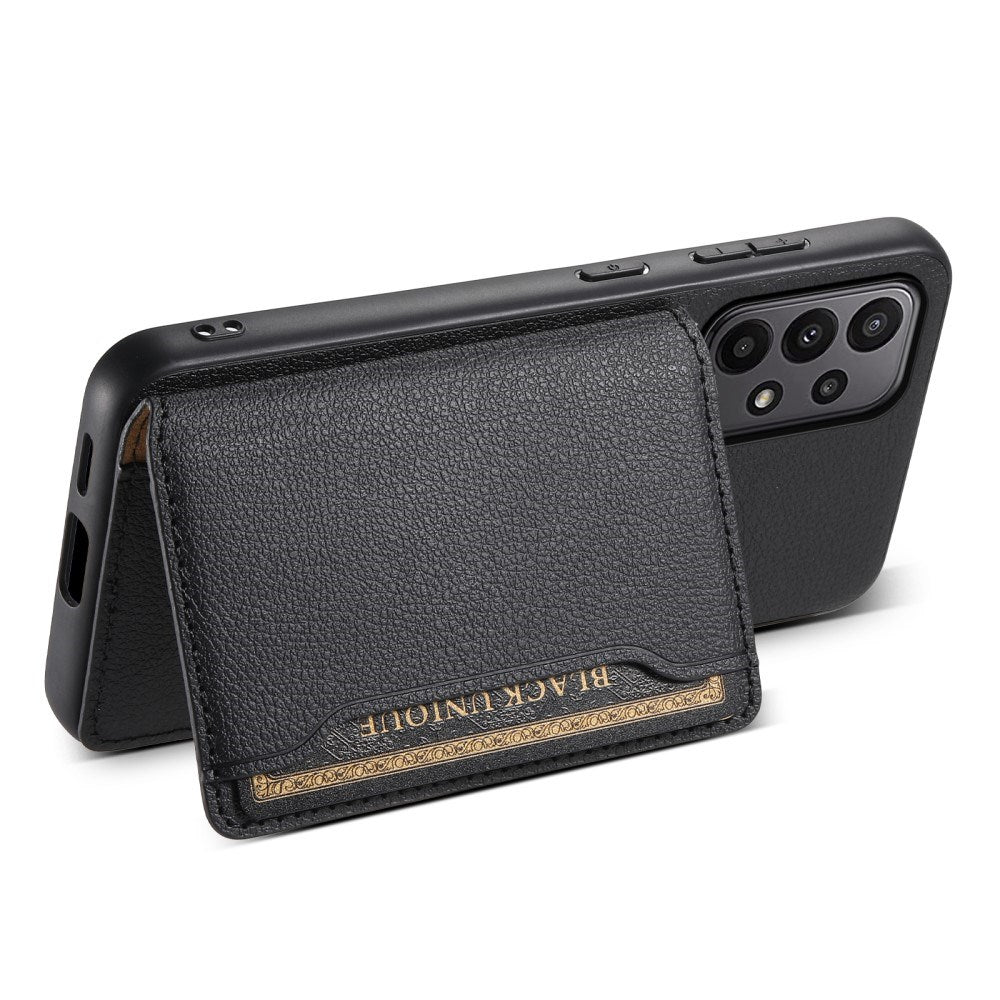 EIDERWOOD Samsung Galaxy A23 / A23 (5G) Hybrid Kunstlæder Bagside Cover m. Kortholder - Sort