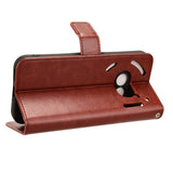 EIDERWOOD Nothing Phone (2a) Glanset Leather Flip Cover m. Lommebok og stropp - brun