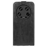 EIDERWOOD Xiaomi 14 Ultra Vertical Leather Flip Cover m. Kortholder - Sort