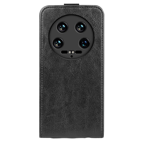 EIDERWOOD Xiaomi 14 Ultra Vertical Leather Flip Cover m. Kortholder - Sort