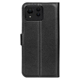 EIDERWOOD Asus Zenfone 11 Ultra PU Litchi Leather Flip Cover m. Lommebok og stativfunksjon - svart