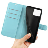 EIDERWOOD Asus Zenfone 11 Ultra PU Litchi Leather Flip Cover m. Lommebok og stativfunksjon - blå