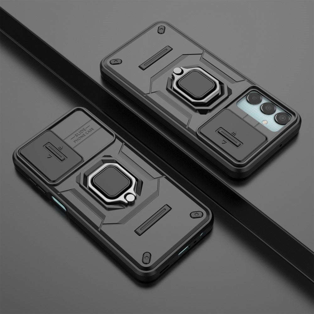 EIDERWOOD Samsung Galaxy M15 (5G) Craftsman Bakdeksel m. Magnetisk Kickstand &amp; Cam Slider - Svart