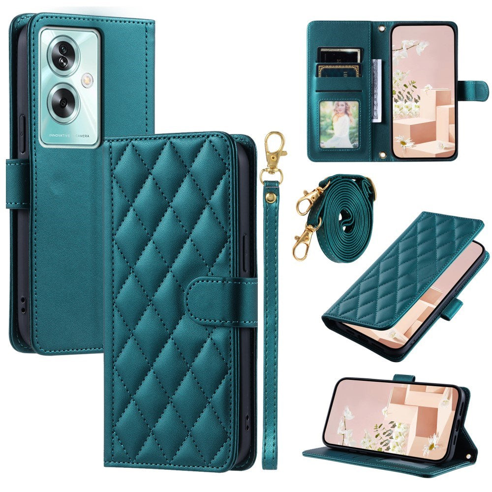 EIDERWOOD OnePlus Nord N30 SE (5G) / Oppo A79 (5G) / A2 (5G) Skinndeksel m. Strap &amp; Crossbody Bag-funksjon - Grønn